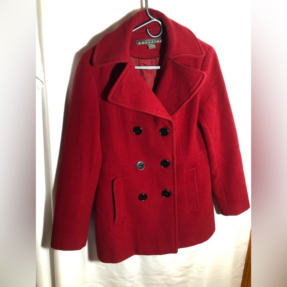 Women’s Kenneth Cole Reaction Red Pea coat, size small